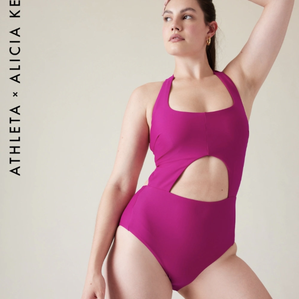 Alicia Keys by Athleta Cut out Suit, L, NWT
